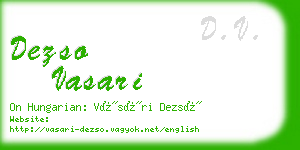 dezso vasari business card